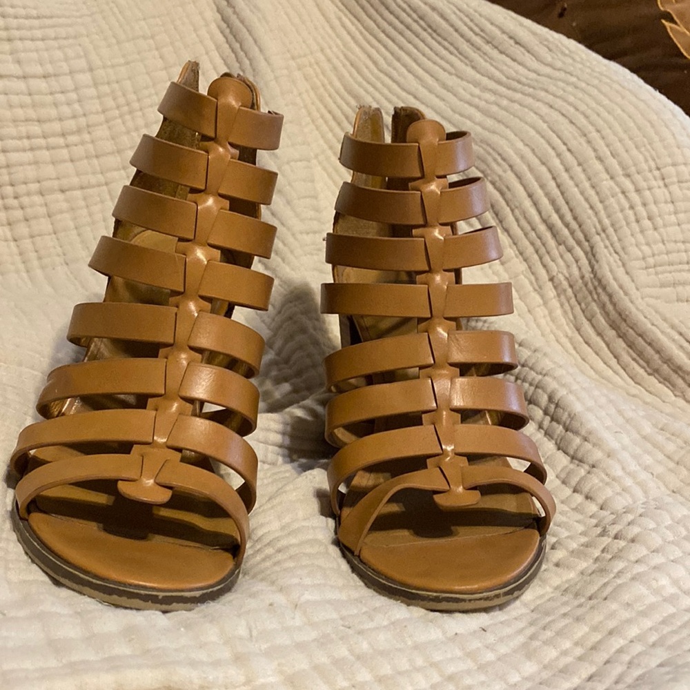 Brown Dolce Vita Block Heel Sandals Size 9